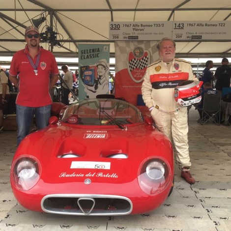 Goodwood Festival of Speed 2018: Marco e Andrea Cajani in Goodwood con l’Alfa Romeo Tipo 33/2 Fléron.