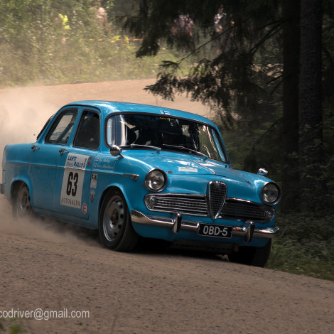 Lahti Historic Rally: Teuvo Hamalainen (FIN), primo di classe su Giulietta Berlina